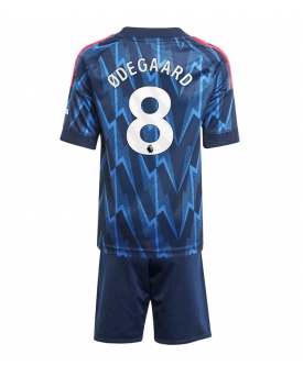 Billige Fotballdrakt Arsenal Martin Odegaard #8 Replika Bortedraktsett Barn 2025-26 Kortermet (med bukser)